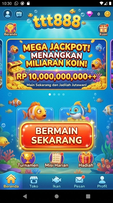 Cuplikan layar menu unduhan ttt888 untuk perangkat Android